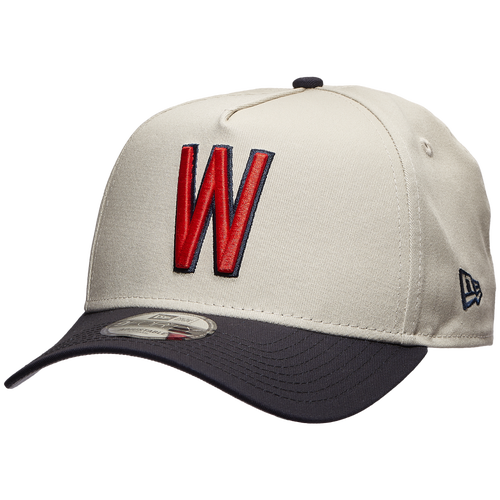 

New Era Mens Washington Nationals New Era Nationals 940 A Frame Adjustable Cap - Mens Stone/Navy Size One Size