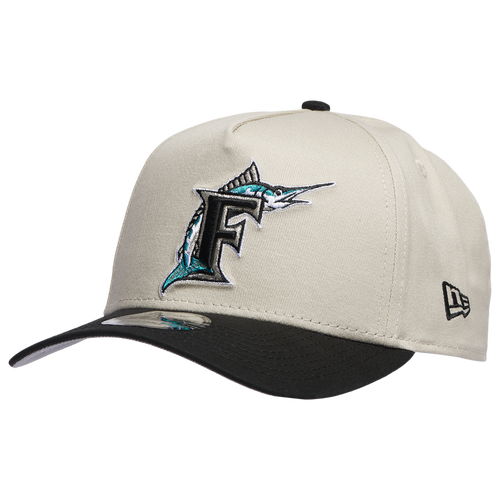 

New Era Mens Miami Marlins New Era Marlins 940 A Frame 97 Cap - Mens Stone/Multi Size One Size