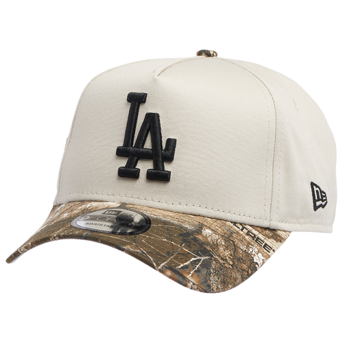 

New Era Mens Los Angeles Dodgers New Era Dodgers 940 A Frame Stadium Cap - Mens Stone/Real Tree Size One Size