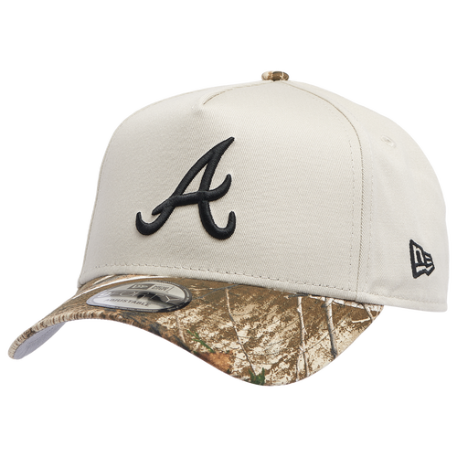 

New Era Mens Atlanta Braves New Era Braves 940 A Frame World Series Cap - Mens Stone/Real Tree Size One Size