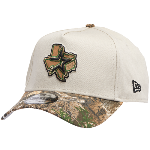 

New Era Mens Houston Astros New Era Astros 940 A Frame Cap - Mens Real Tree/Stone Size One Size