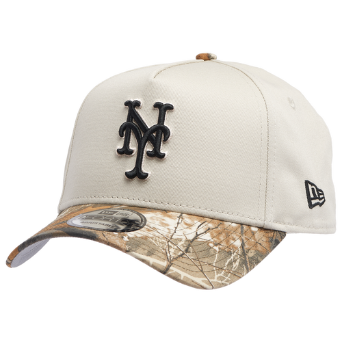 

New Era Mens New York Mets New Era Mets 940 A Frame Cap - Mens Stone/Real Tree Size One Size