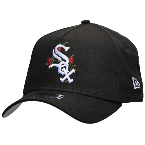 

New Era Mens Chicago White Sox New Era White Sox 940 A Frame Rose Cap - Mens Black/Multi Size One Size