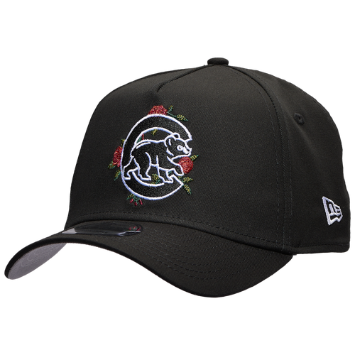 

New Era Mens Chicago Cubs New Era Cubs 940 A Frame Rose Cap - Mens Black/Multi Size One Size