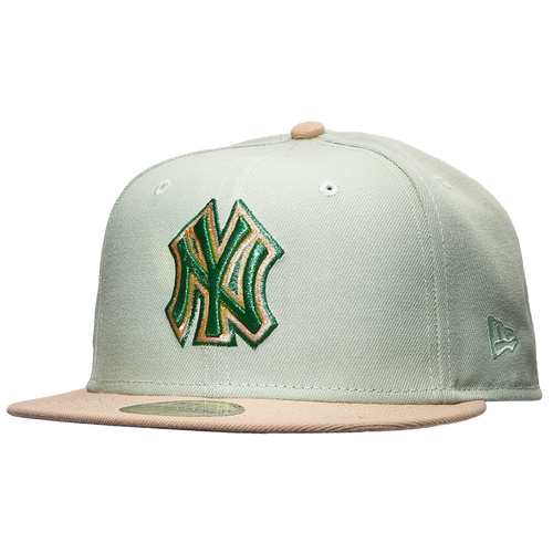 

New Era Mens New Era Yankees 59FIFTY 100th Anniversary Cap - Mens Green/Tan Size 7