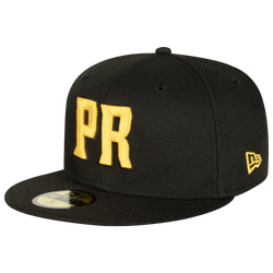 Men's - New Era Puerto Rico 59FIFTY Alternate Fitted Cap - Black/Yellow