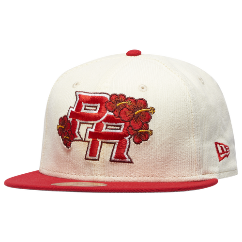 MENS - New Era Puerto Rico 59FIFTY Floral Cord Cap - Red/White