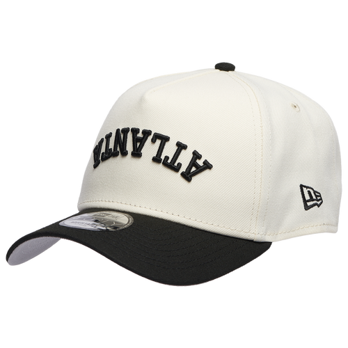New Era Atlanta Braves  Braves 9forty A-frame Upside Wordmark Cap In Chrome/black