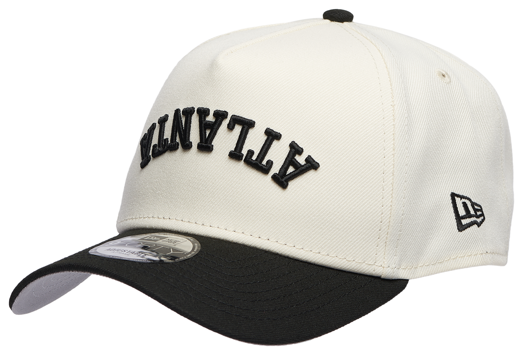 New Era Braves 9Forty A-Frame Upside Wordmark Cap - Adult