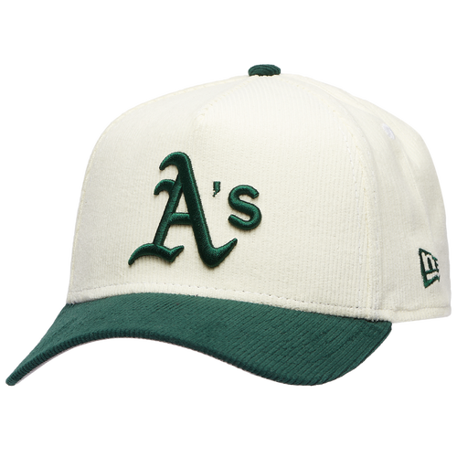New Era Mens Oakland Athletics Athletics 940 A Frame Corduroy Cap - - Chrome / Green