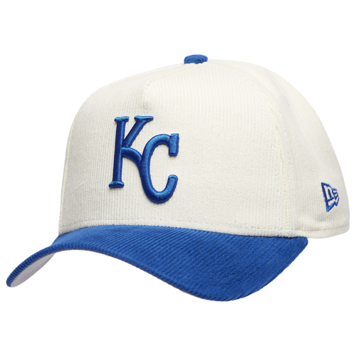 New Era Mens Kansas City Royals Royals 940 A Frame Corduroy Cap - - Chrome / Royal