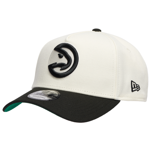 New Era Mens Atlanta Hawks Hawks Team 9FORTY A-Frame Chrome Cap - - Chrome / Black