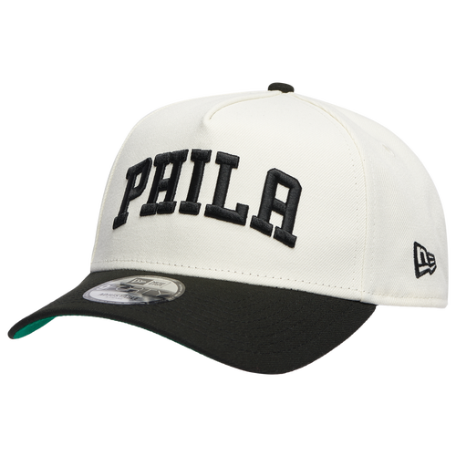 New Era Mens Philadelphia 76ers 76ers Team 9FORTY A-Frame Chrome Cap - - Black / Chrome