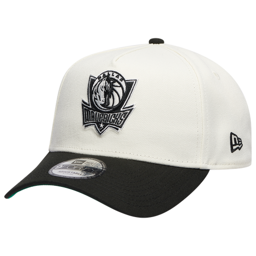 New Era Mens Dallas Mavericks Mavericks Team 9FORTY A-Frame Chrome Cap - - Chrome / Black