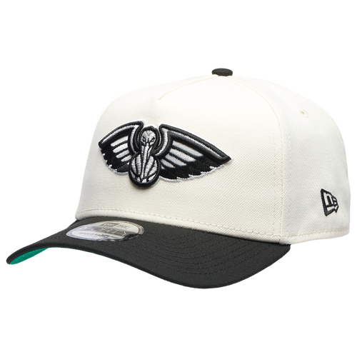 New Era Mens New Orleans Pelicans Pelicans Team 9FORTY A-Frame Chrome Cap - - Chrome / Black