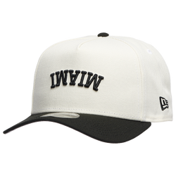 Adult - New Era Marlins 9FORTY A-Frame Cap - White/Black