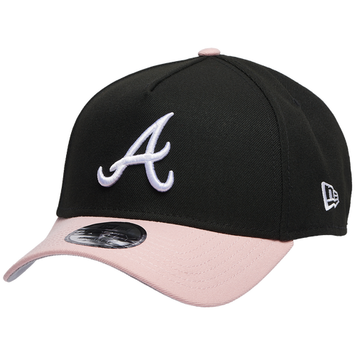New Era Atlanta Braves  Braves 9forty A-frame Cap In Black/pink