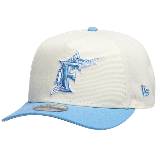 New Era Miami Marlins  Marlins 9forty A-frame Cap In Silver/carolina
