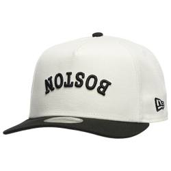 Adult - New Era Red Sox Two Toned City Upside Wordmark  Cap - Chrome/Black