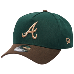 Adult - New Era Braves 9Forty A-Frame Cap - Dark Green/Walnut