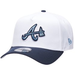 Adult - New Era Braves 9Forty A-Frame Cap - White/Navy/Blue