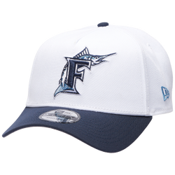Adult - New Era Marlins 9Forty A-Frame Cap - White/Navy/Blue