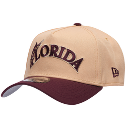 Adult - New Era Marlins 9Forty A-Frame Cap - Tan/Maroon/Maroon