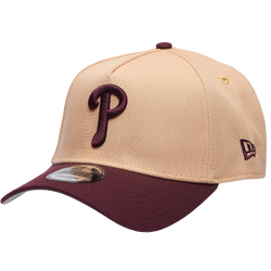 Adult - New Era Phillies 9Forty A-Frame Cap - Tan/Maroon/Maroon