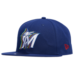 Men's - New Era Marlins 59Fifty 25th Anniversary WS Cap - Blue/Multi