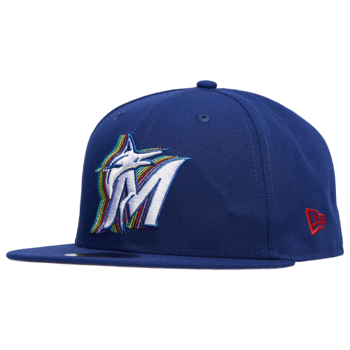 MENS - New Era Marlins 59Fifty 25th Anniversary WS Cap - Blue/Multi