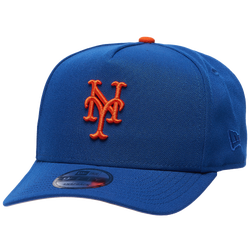 Men's - New Era Mets 950 A Frame 25th Anniversary Curved Cap - Orange/Royal