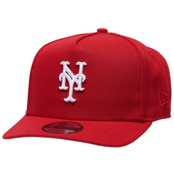 Men's - New Era Mets 950 A Frame 50th Anniversary Curved Cap - Scarlet/Scarlet