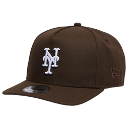 Men's - New Era Mets 950 A Frame 40th Anniversary Curved Cap - Walnut/Brown