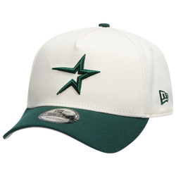Adult - New Era Astros 9Forty A-Frame Cap - White/Dark Green