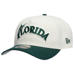 Adult - New Era Marlins 9Forty A-Frame Cap - White/Dark Green