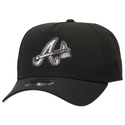 Adult - New Era Braves 9Forty Metallic A-Frame Cap - Black/Black