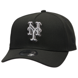 Adult - New Era Mets 9Forty Metallic A-Frame Cap - Black/Black