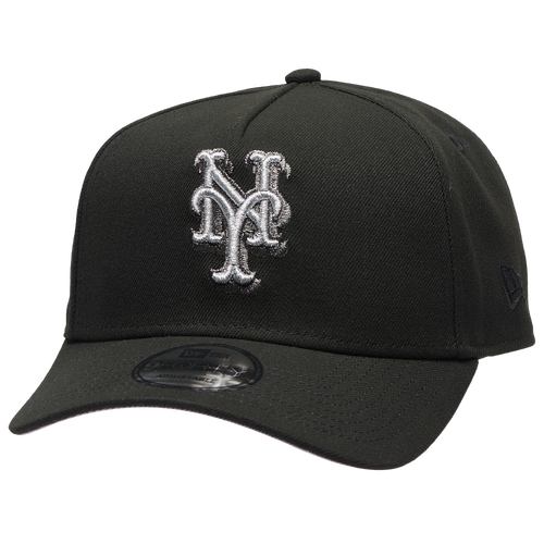 New Era New York Mets  Mets 9forty Metallic A-frame Cap In Black