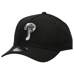 Adult - New Era Phillies 9Forty Metallic A-Frame Cap - Black/Black