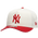 New Era Yankees 9Forty A-Frame Cap - Adult White/Scarlet