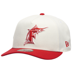 Adult - New Era Marlins 9Forty A-Frame Cap - White/Scarlet