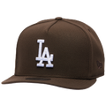 New Era Dodgers 60th Curved 9FIFTY A-Frame Cap - New Era Walnut/White