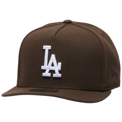 MENS - New Era Dodgers 60th Curved 9FIFTY A-Frame Cap - Walnut/White