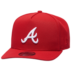 Men's - New Era Braves 40th Curved 9FIFTY A-Frame Cap - Scarlet/White