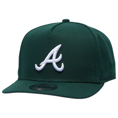 MENS - New Era Braves ING Curved 9FIFTY A-Frame Cap - Dark Green/White