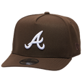 New Era Braves FS TF Curved 9FIFTY A-Frame Cap - New Era Walnut/White