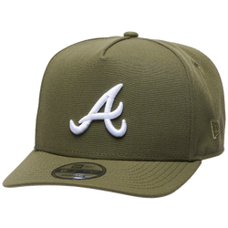 Men's - New Era Braves TF Curved 9FIFTY A-Frame Cap - Olive/White
