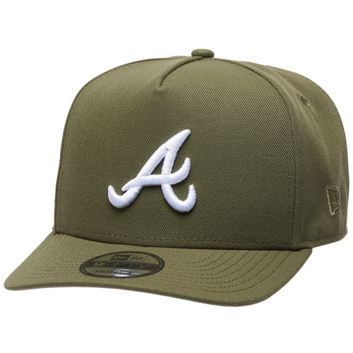  - New Era Braves TF Curved 9FIFTY A-Frame Cap - Olive/White