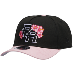 Adult - New Era Puerto Rico 9FORTY A-Frame Floral Cap - Black/Pink
