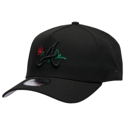 Men's - New Era Braves Bob Rose 9FORTY A-Frame Cap - Black/Black